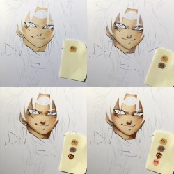 brookestar4:So I get people who ask how I blend copic makers to get a smooth effect, I can’t do any videos so I will try to explain.  When I added E31 as the base colour and added a darker colour E71, I go over the top of E71 with E31 to try and blend