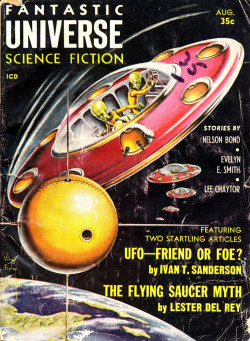 flight-to-mars:  Fantastic Universe Science Fiction Magazine (Aug 1957) 