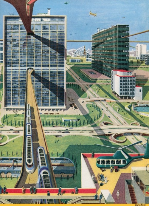 City of the Future from The Wonderful World: The Adventure of the Earth We Live On (1954). Illustrat