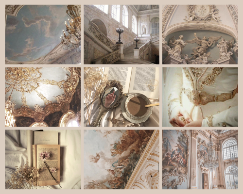 Aesthetic for Cavendish with princely themes, light academia, and angelic themes.