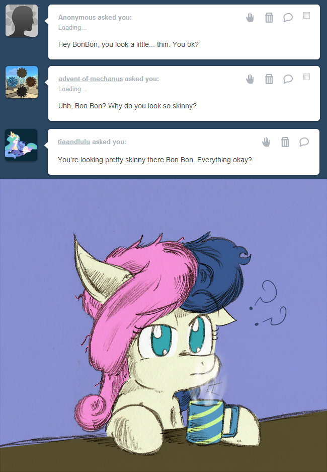 ask-lyraandbonbon:  [ Bon Bon ]: I don’t know what you’re all talking about.