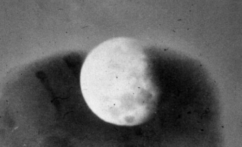 victorianfanguide: One of the first photographs of the moon, taken in 1857 by John Dillwyn Llewelyn 