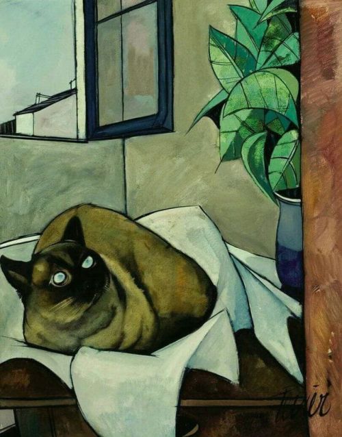 aiastelamonian:Cat by the Window by Charles Levier