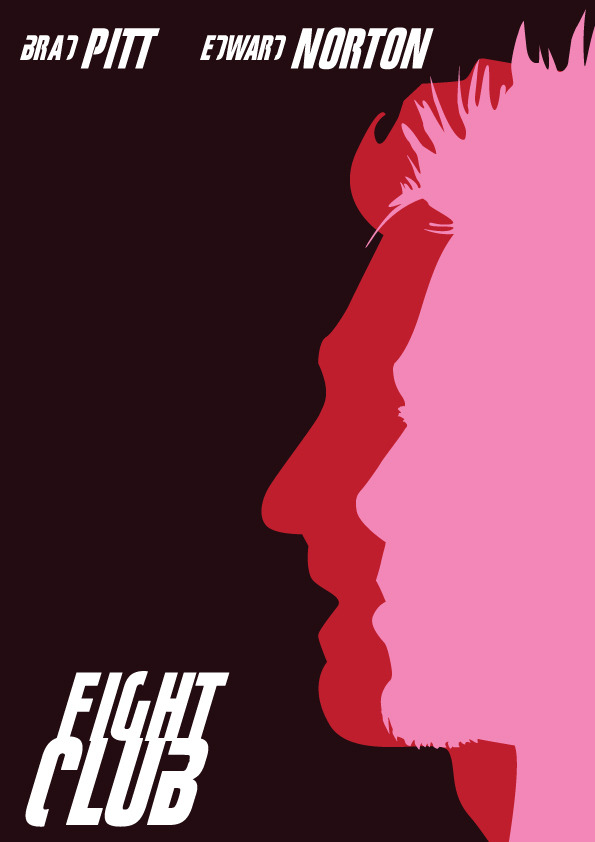 Fight Club - Minimalist Movie Poster by PHINCREATIVE - Print and