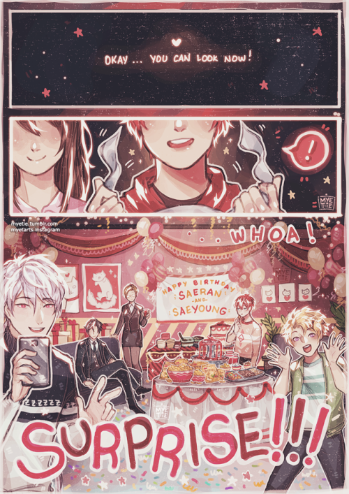 myetie:  HAPPY BIRTHDAY TO OUR PRECIOUS TOMATOES, SAEYOUNG AND SAERAN! ♥ ♥ ♥ Here’s a little something to celebrate ♥ Anyway, I hope you enjoy! ♥i’m sorry this was rushed – i had so little time this week sdkjhfskjhg