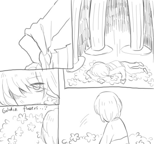 nanamichiii-art-blog:  Remembering the Past Please read from left to right.  This is not canon. This