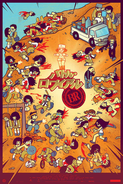 therisingroad:  Battle Royale Mondo poster art by Bryan Lee O’Malley and Kevin Tong