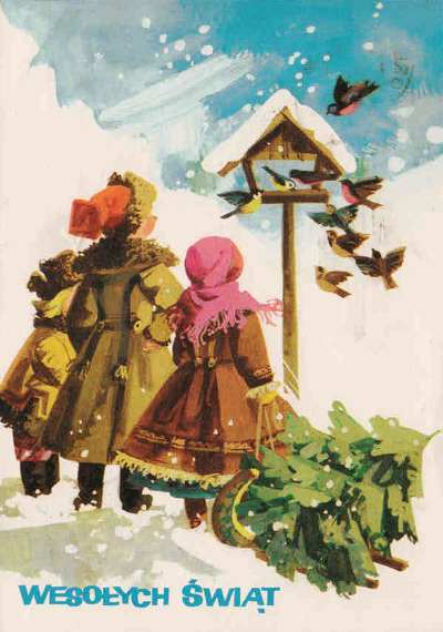 lamus-dworski:Wesołych Świąt! / Merry Christmas!Above: old Christmas postcards from Poland with draw