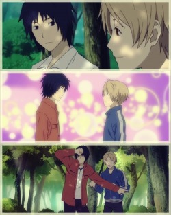 perlanemesis:  Asexual Awareness Week Fandom Challenge → Day 4: A ship you would like to see as an asexual one ↳ Takashi Natsume &amp; Kaname Tanuma from Natsume Yuujinchou