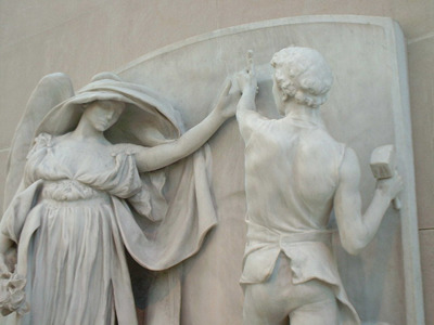 The Angel of Death and the Sculptor by Daniel Chester French
