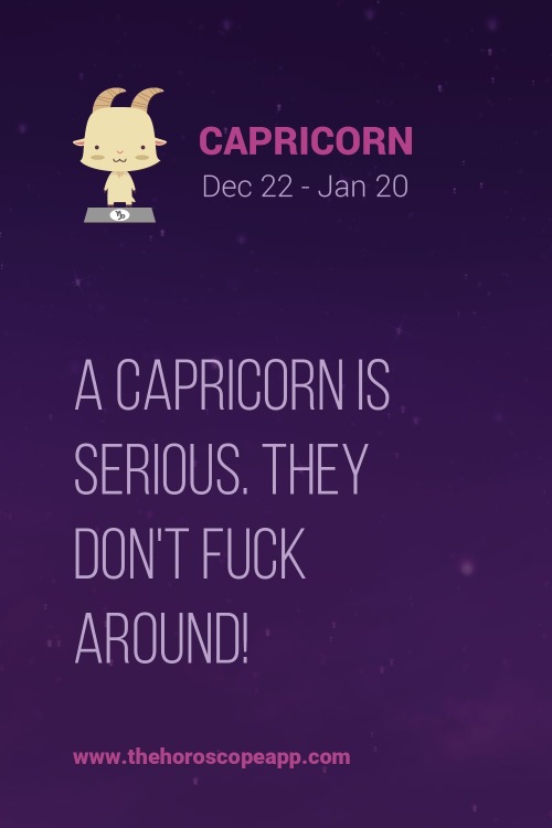 thehoroscopeapp - The Horoscope AppA Capricorn is serious. They...