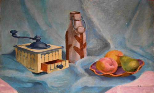 Signed “S.I.” (Sally Isaac? American? No more info about the artist).