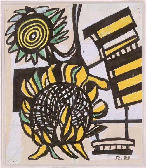 artist-leger: Sunflowers, 1953, Fernand Léger