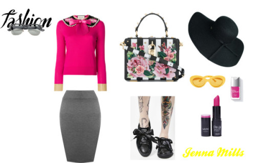 FASHION by ooo-janiczka-ooo featuring rubber sole sneakersGucci round neck sweater, 43.125 CZK / Wea