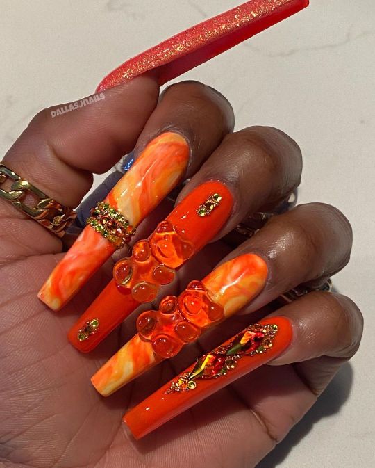 Neon Orange Nails Explore Tumblr Posts And Blogs Tumgir