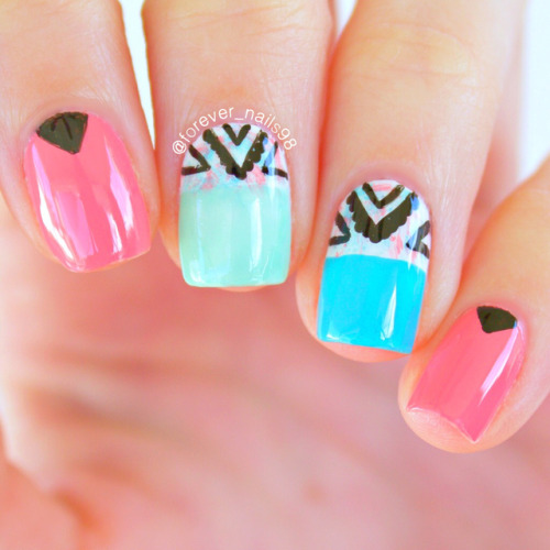 Spring Aztec Nails