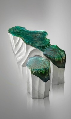 mymodernmet:New Stone and Acrylic Glass Furniture Brings the Beauty of Nature Indoors