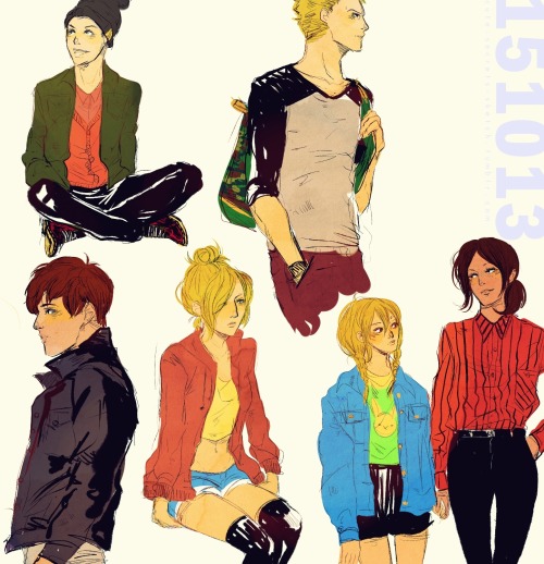 cute-secrets-sketch:  modern AU thing ~~ Read More