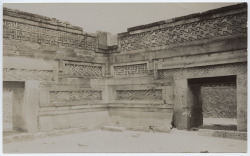 archaeoart:    North Patio of the Mitla Ruins,   Oaxaca, Mexico, circa 1896-1913.