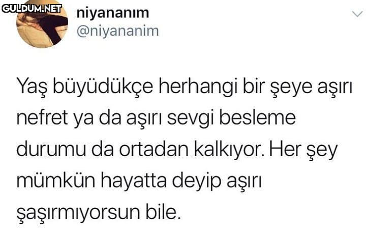 Yaş büyüdükçe herhangi bir...