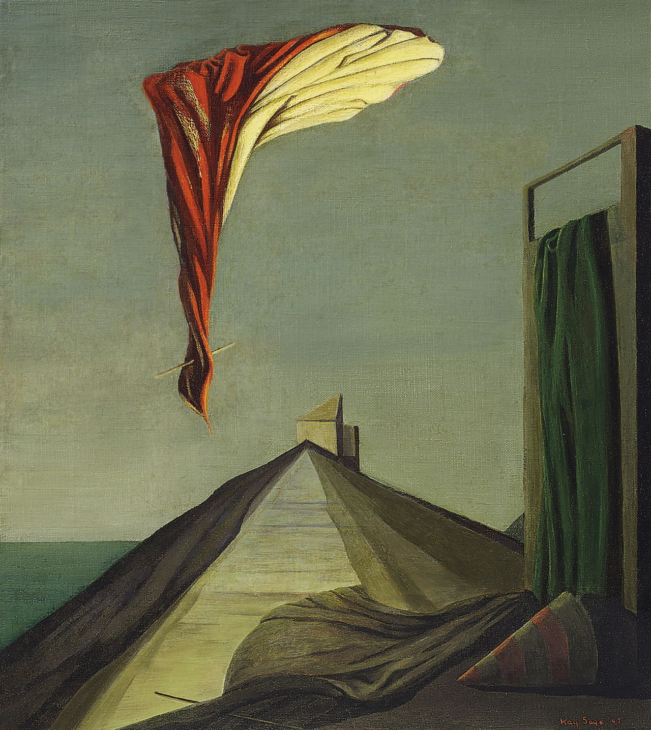 thunderstruck9:Kay Sage (American, 1898-1963), Festa, 1947. Oil on canvas, 45.8 x