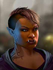 runtheshadows:  Ork Female Shadowrunners Portraits from Shadowrun Returns and Shadowrun Dragonfall. 