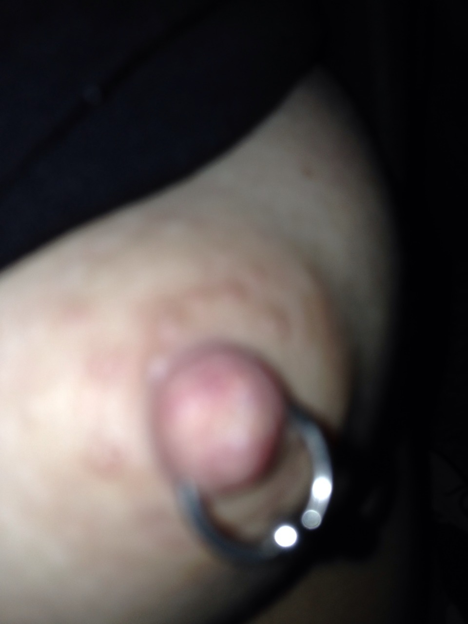 gethigh-n-fuck:  So the piercing is a ring for now I’d rather have a bar but I