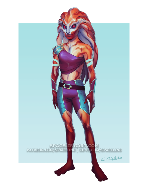 spacelingart:Nautolan DancerAn adopt I made recently that was purchased by lilithofstars! Support me