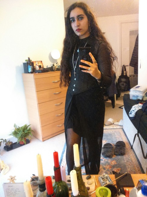 Casual goth outfit #5 Going out for a wine and cheese evening…