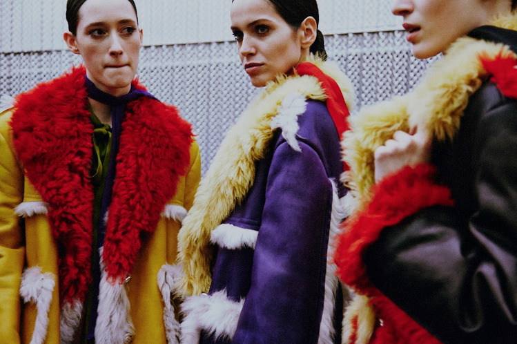 Behind the scenes, Prada Women’s RTW Fall 2014....