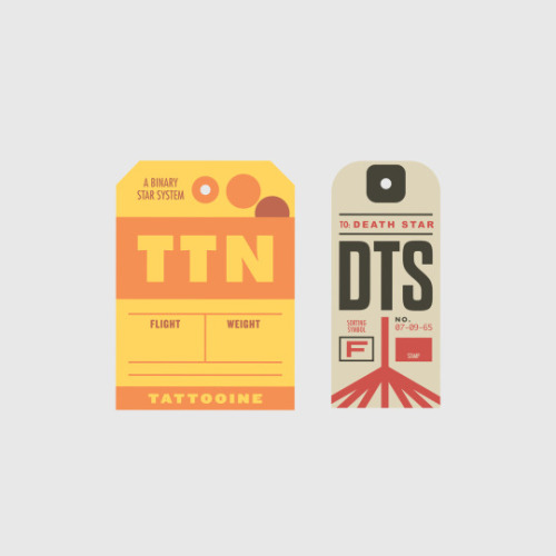 graphicdesignblg: Star Wars luggage tags by Ron Ferree