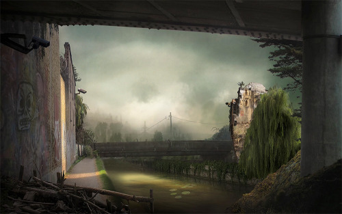 itscolossal: Photomontages That Trace Light Through Overgrown Countrysides and Abandoned Interiors b