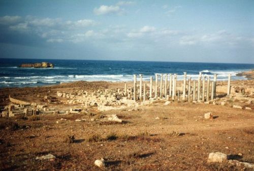 historyfilia:Ruins of a Byzantine Basilica in Apollonia, Lybia