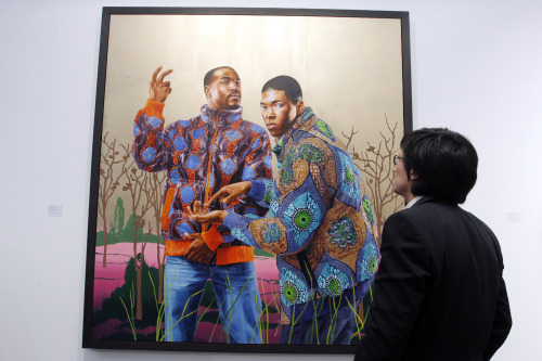 poetic-floetry:  micdotcom:  Kehinde Wiley is turning art history on its head — and every 20-something art lover should know his name  Born in Los Angeles in 1977, the African-American artist works within the boundaries set by the Old European portrait