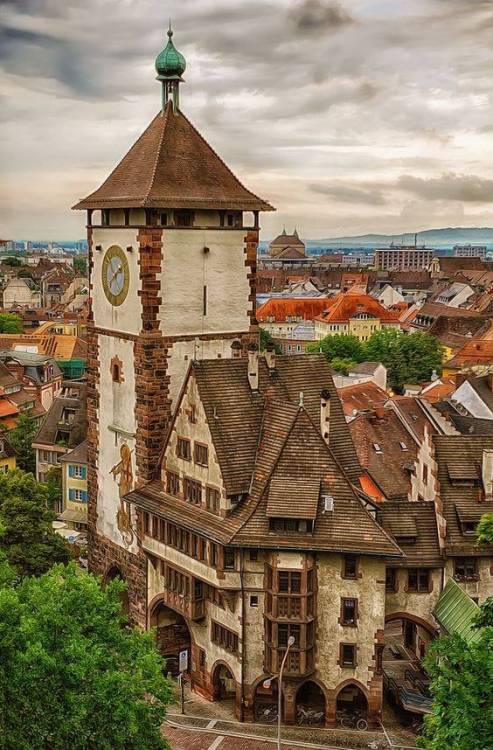 legendary-scholar:Corner of the city of Freiburg, Germany.