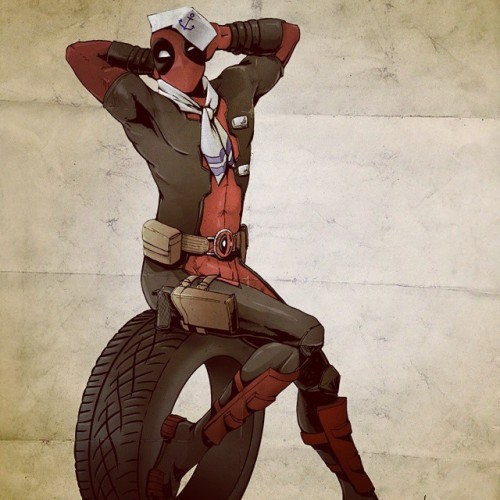 queenbliss:  joshuaclippard:  #DEADPOOL #ARTWORK #PINUPS #SAILORS #FUNNY  Because…Deadpool