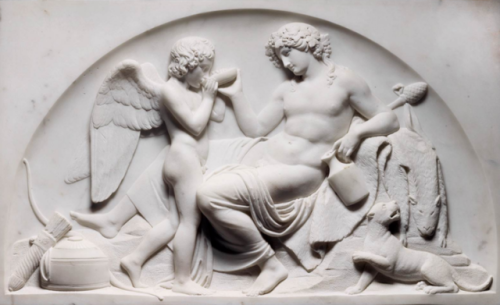 life-imitates-art-far-more: Bertel Thorvaldsen (1770-1844) “Cupid and Bacchus” (1833-183