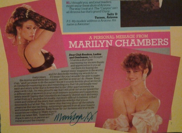 The Best of Club, circa 1984 Visit Private Chambers: The Marilyn Chambers Online
