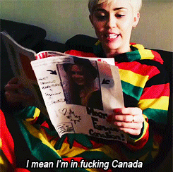 stunningmrc:@MileyCyrus: Fuck dat Canadian bitch @avrillavigne  OMGG LOVING THIS