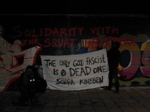 Solidarity with the Libertatia squat that was burned down by nazis in Thessaloniki Greece during a n