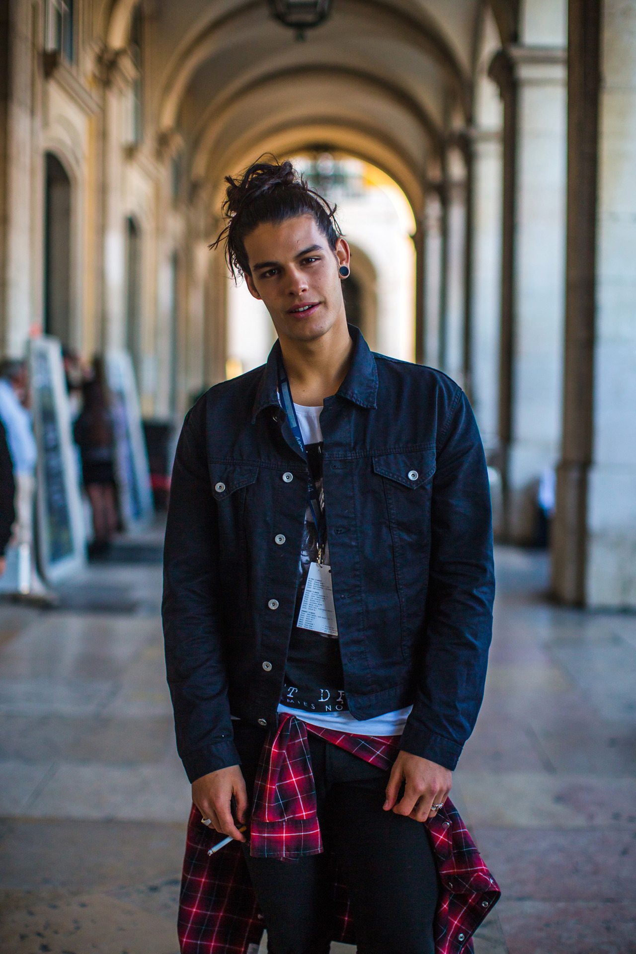 taniabraukamper:  Portuguese model Vick Correia at ModaLisboa yesterday. 