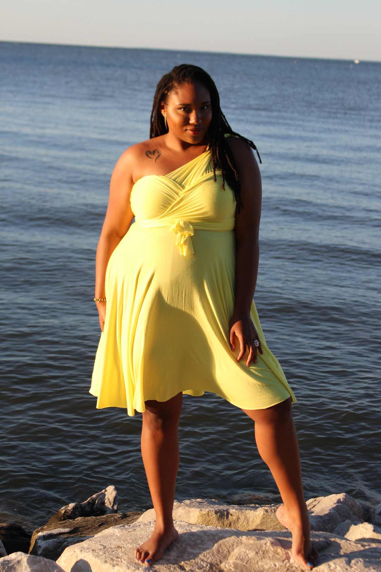 athickgirlscloset:  New Post! Yellow Beauty on the Water!