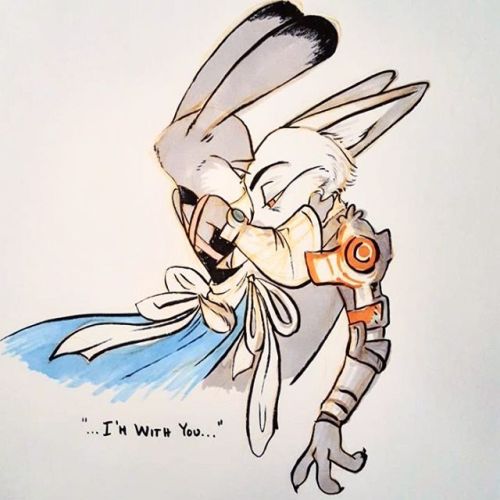 ky-jane:  Just… hold on for me.   #zootopia #wildehopps #kingdomhearts #kyjane #myart #khbbs 