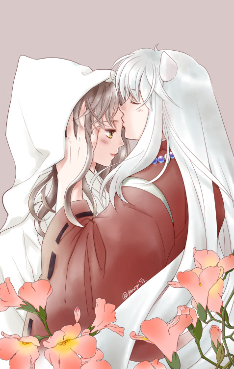 animepopheart:★ 【やなぎ】 「 婚礼の日 」 ☆ ⊳ kagome / inuyasha (inuyasha) ✔ republished w/permission ⊳ ⊳ follo