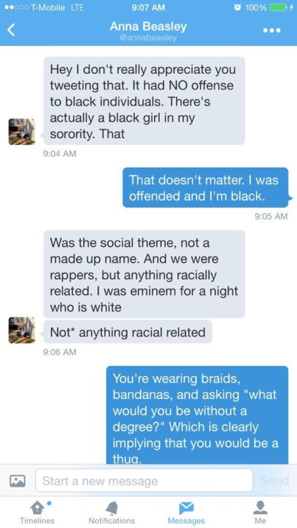nicknamenyquil:cleophatracominatya: black-culture: Read the caption and her dm to girl who posted it