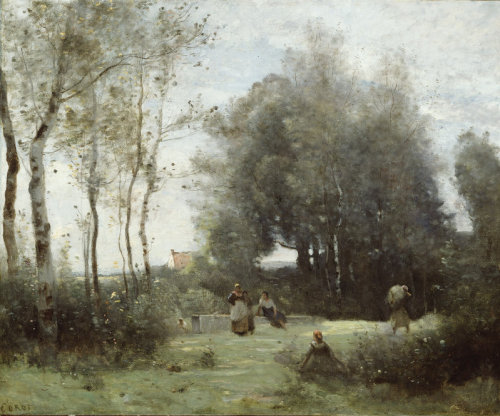 Arleux-Palluel, The Bridge of Trysts, by Jean-Baptiste-Camille Corot, Art Institute of Chicago, Chic