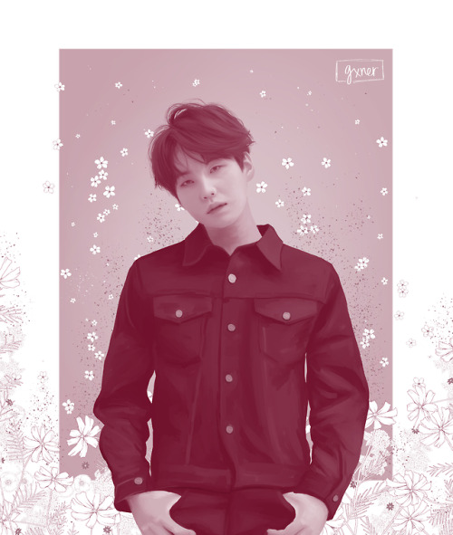 gxner-art: FLORAL SERIES - Suga3/7DIGITAL ART art on instagram: @ _gxner_ other tumblr: @i