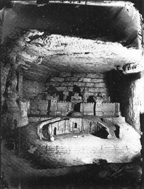 vintageeveryday:Inside the Paris Catacombs in the 19th century. See more here…