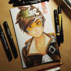 omar-dogan:  New tutorial available ! Click the link on my front page or go here https://gum.co/DVzpv . I was still a bit sick but after finishing Cammy Legends I had to celebrate by drawing #tracer from #overwatch!  I will do Mei next I think! This cover