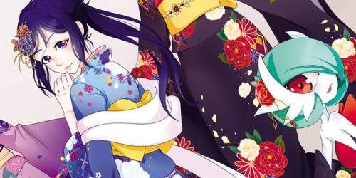 preview of my pieces for Heart to Heart! a Love Live x Pokémon zineI did one for Maki and one for th